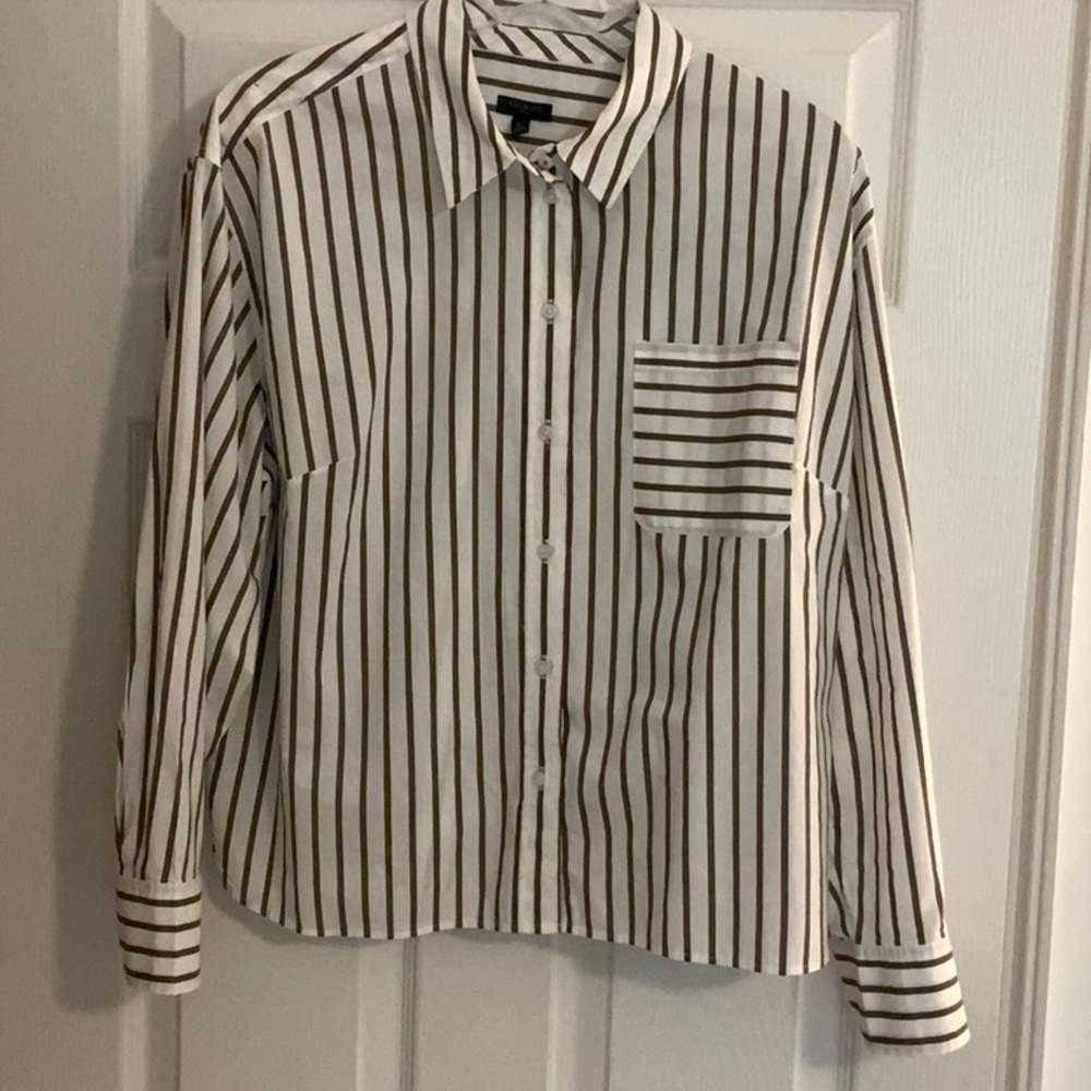 Striped Button-Up Shirt